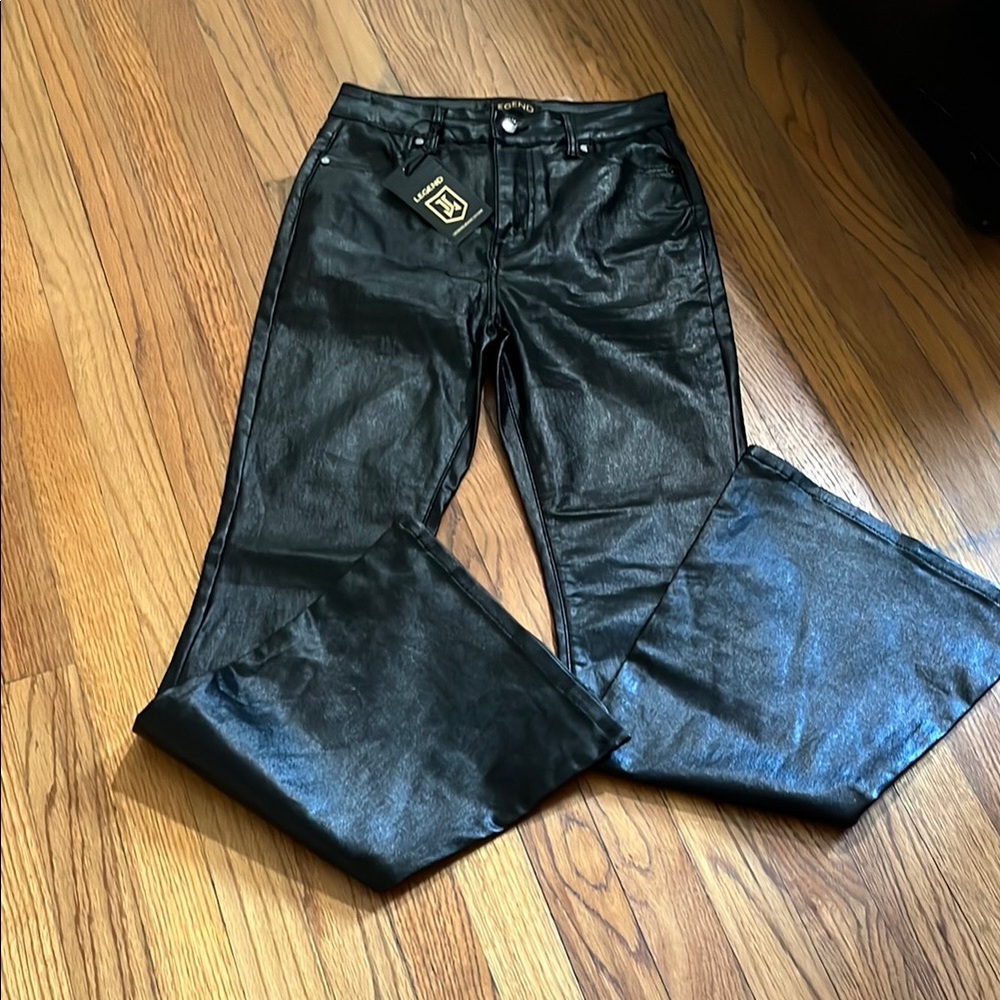 NEW LEGEND Black Coated Jeans